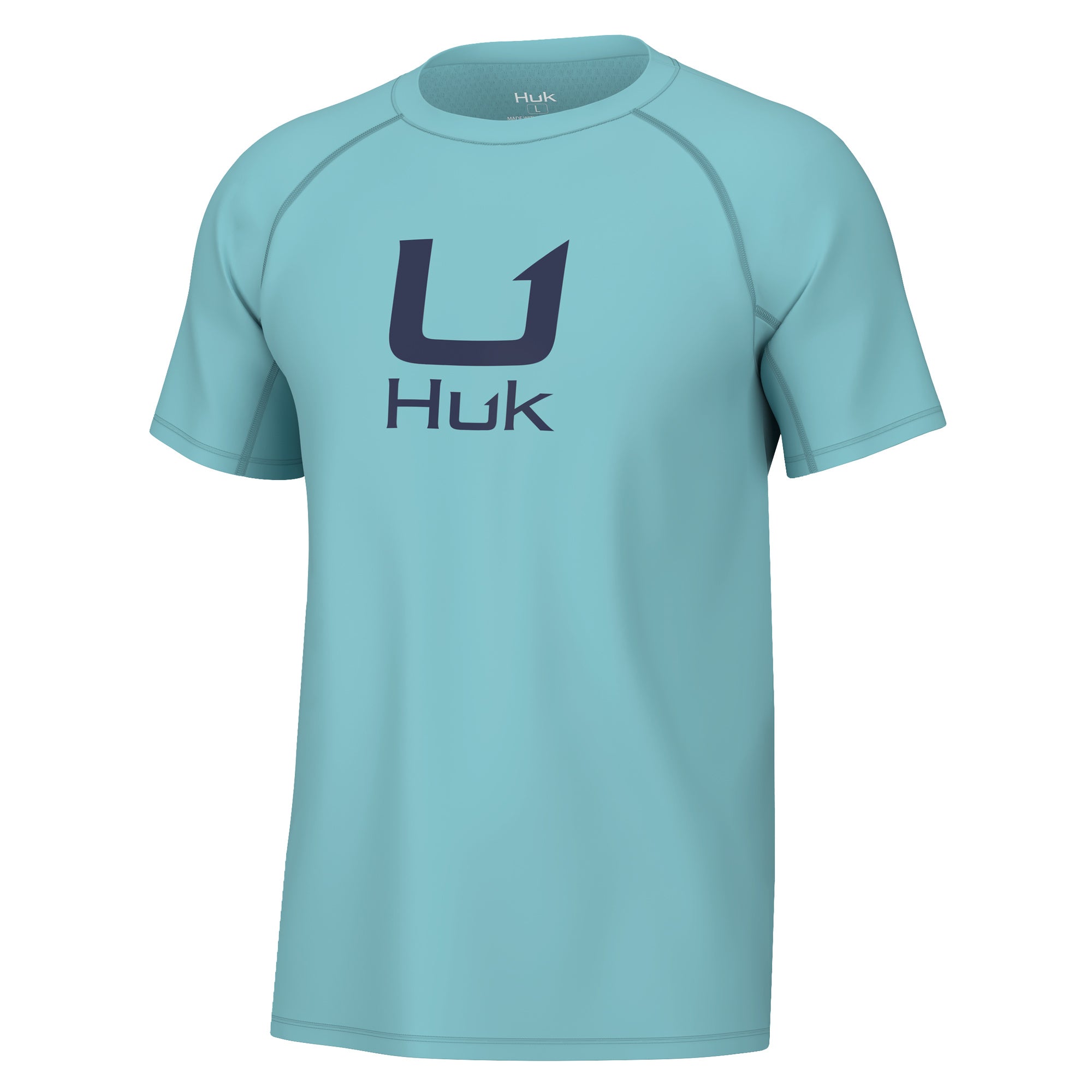 Huk Teaser Short Sleeve Shirt | Performance Button Down, Silver Blue, H1500092