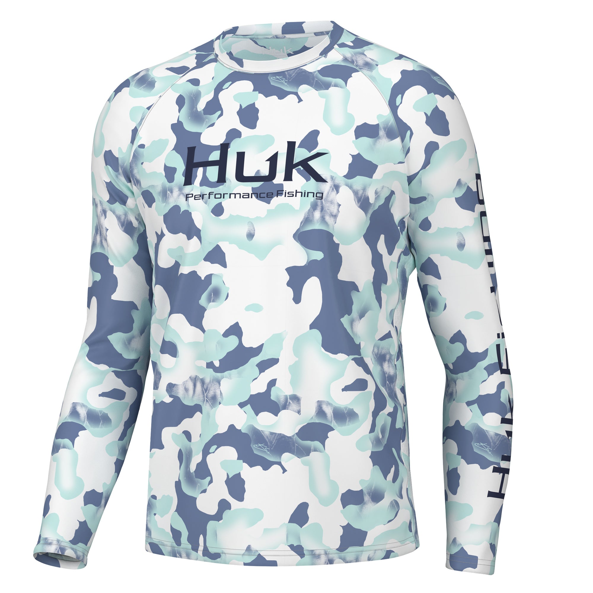 Huk Men's Icon X Performance Long Sleeve Fishing Shirt (Refraction Camo, XL)