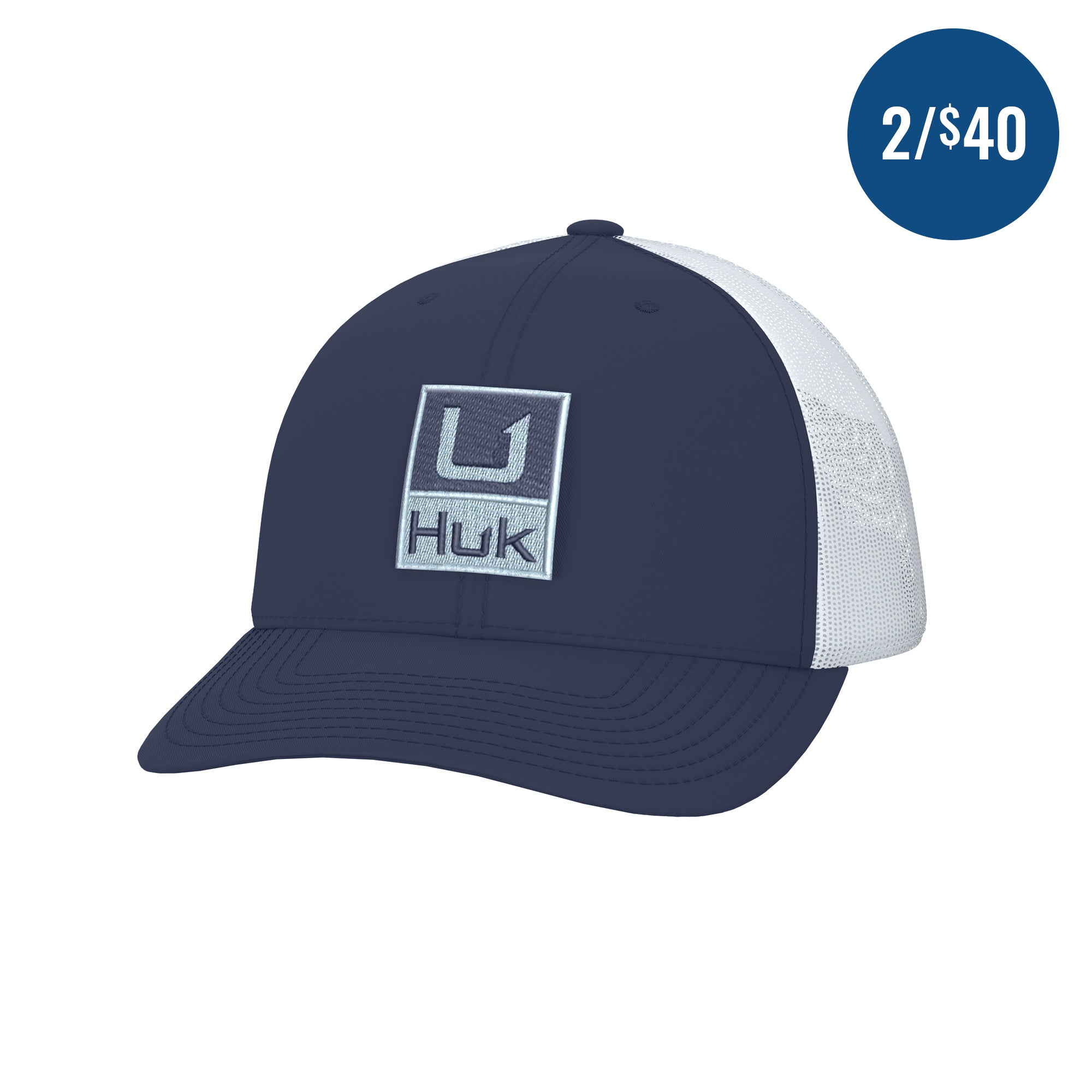 Huk Scaled Logo Stretch Trucker Hat