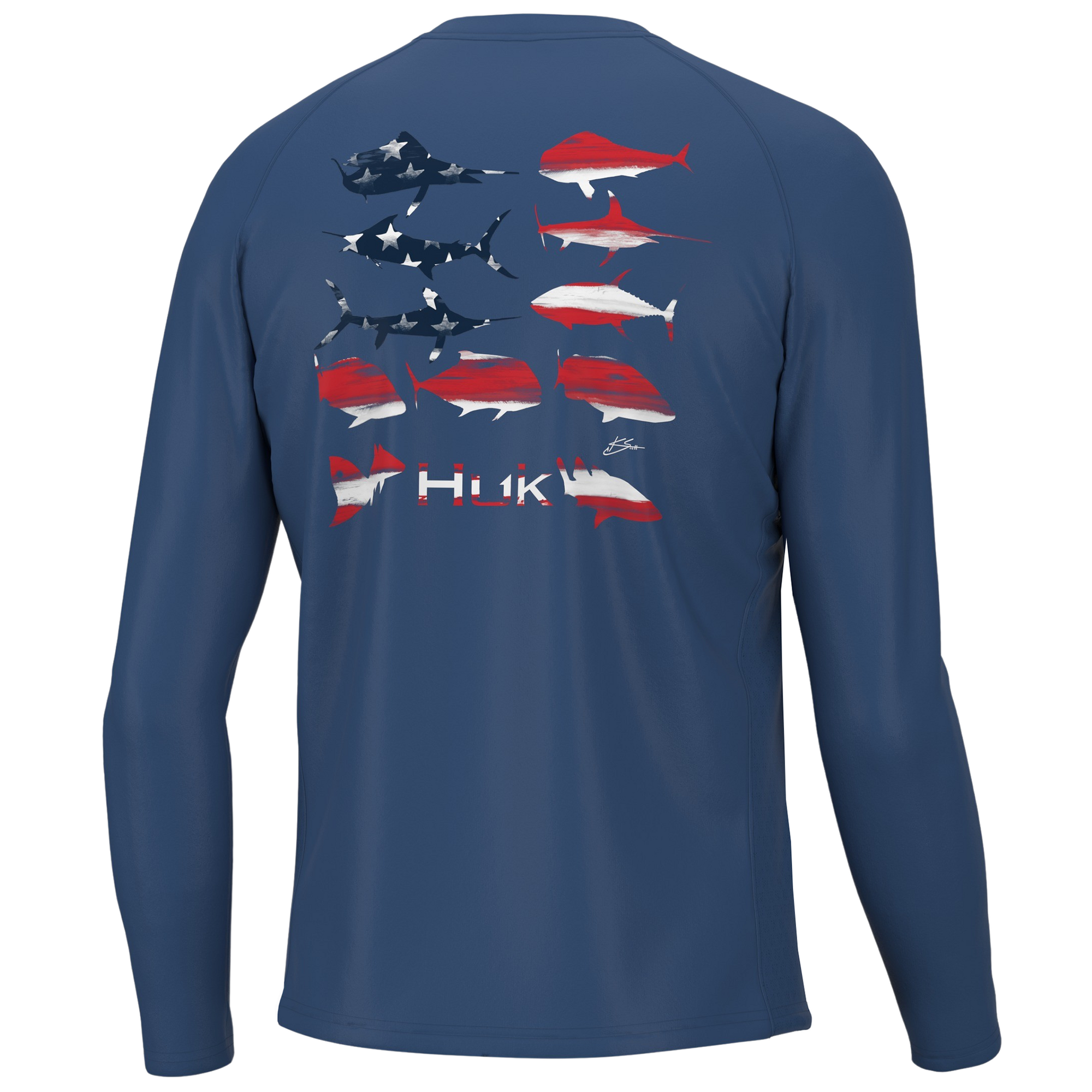 Huk Fishing Shirt, Men's Medium, Huk Pursuit Tuna Badge LS Shirt, Fishing,  NWT