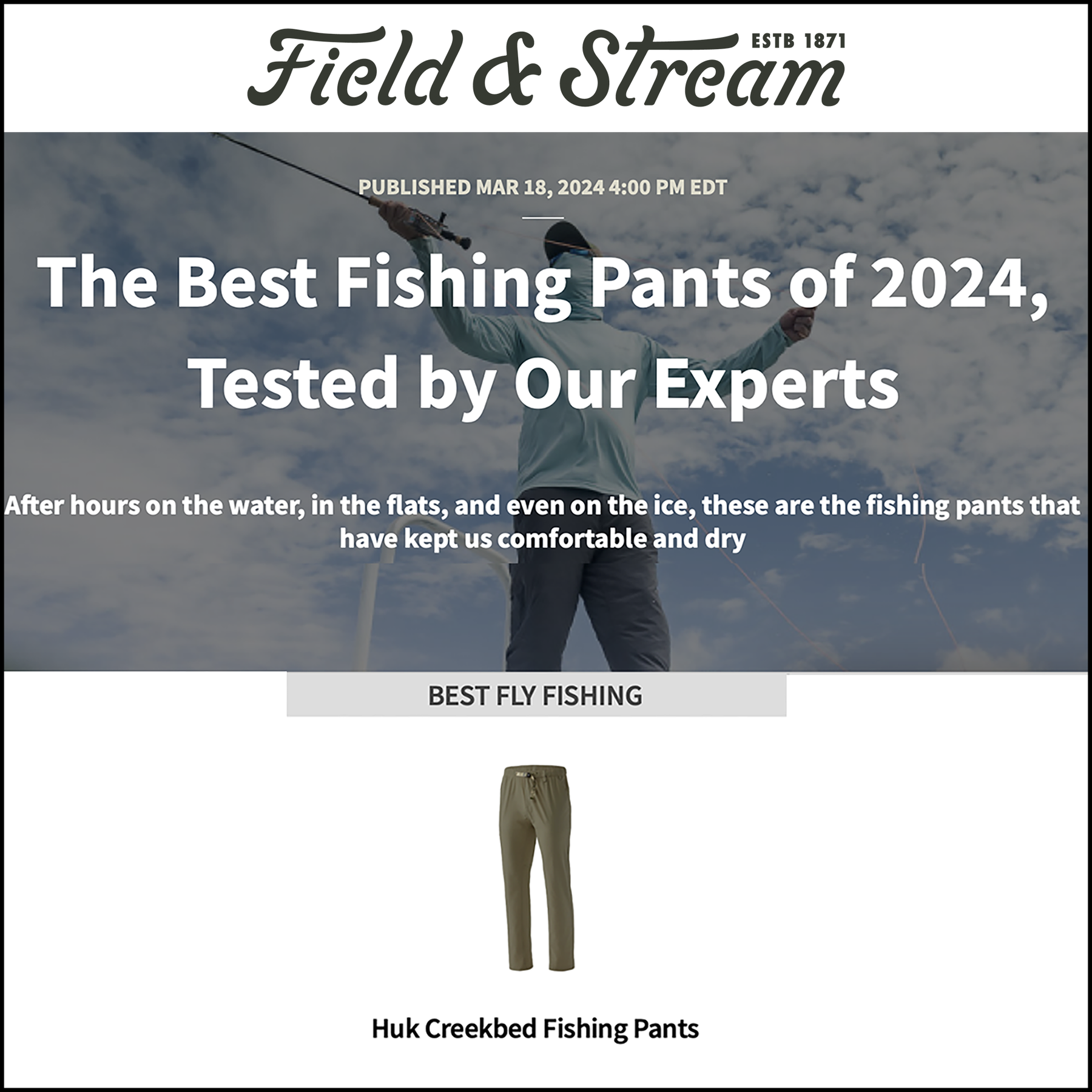 Fly Fishing Trousers, Flats Shorts