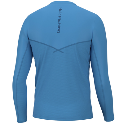  HUK Women's Standard Icon 1/4 Zip Long Sleeve Fishing Shirt  with Sun Protection, Azure Blue, X-Small : Clothing, Shoes & Jewelry