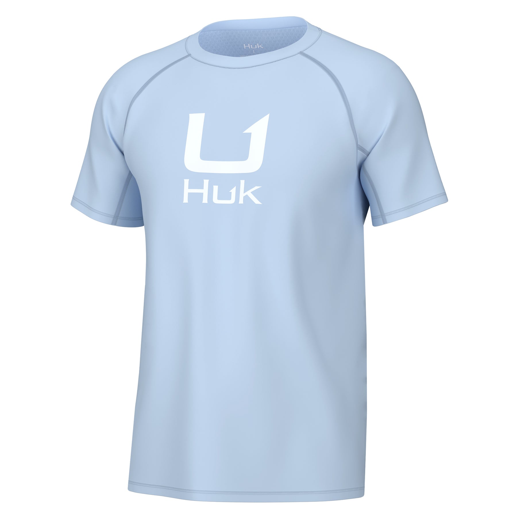 HUK Teaser Short Sleeve Shirt  Performance Button Down, Silver