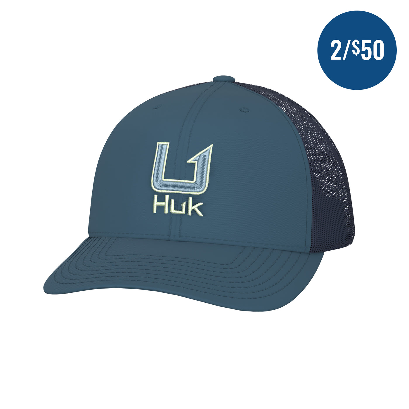 Men's Huk Filled Barb U Trucker Hat