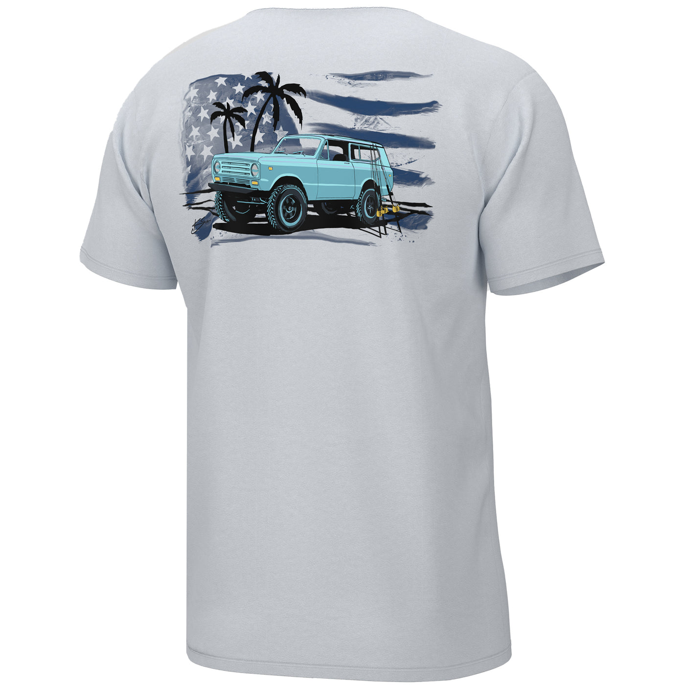 Men's Huk KC Palm Truckin Tee | White / XXL